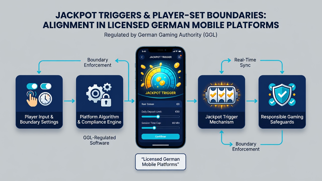 Visualisierung der Datenflüsse zwischen Grenztools und Jackpot-Triggern