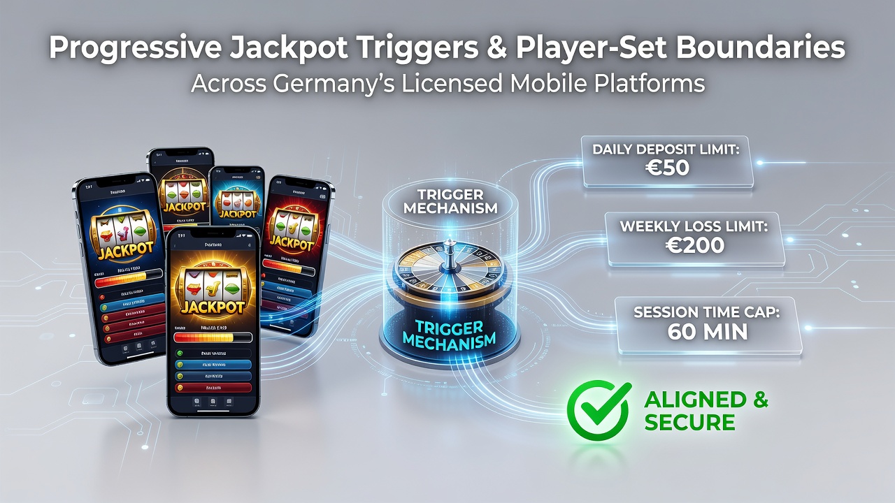 Darstellung der Integration von Jackpot-Triggern und Spielerlimits in deutschen Mobile-Casinos