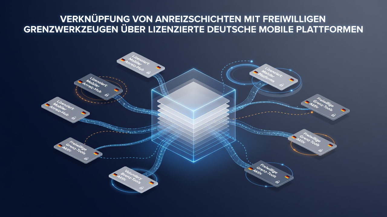 Darstellung der Integration von Bonusstrukturen und freiwilligen Limit-Tools in mobilen Gaming-Apps mit deutscher Lizenz