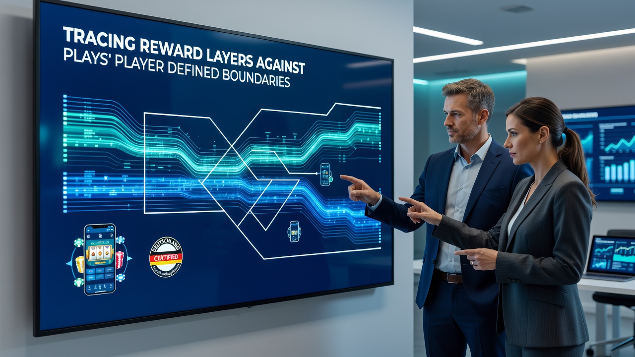 Schnittstelle einer mobilen Casino-App mit Belohnungsanzeige und Limit-Einstellungen